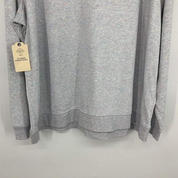 St. Johns Bay Sweatshirt Classic Gray Spacedye Pullover NWT - Picture 8 of 8